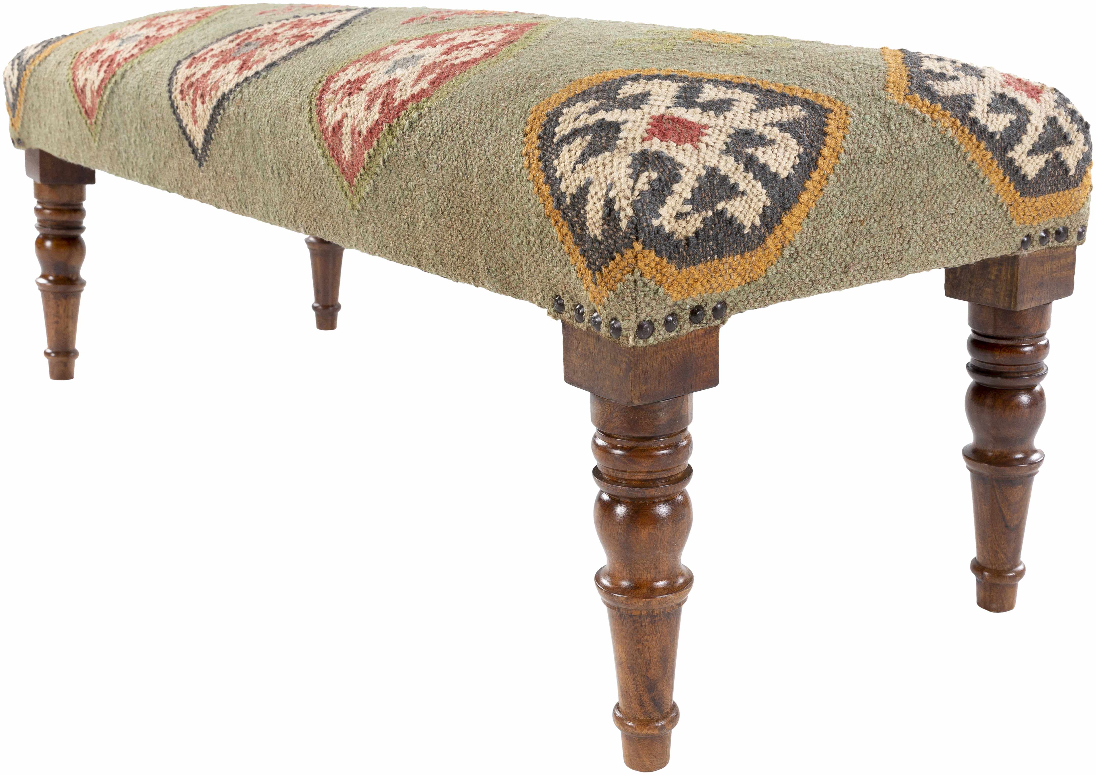 Oslob Rustic Patterned Wood Stool-1