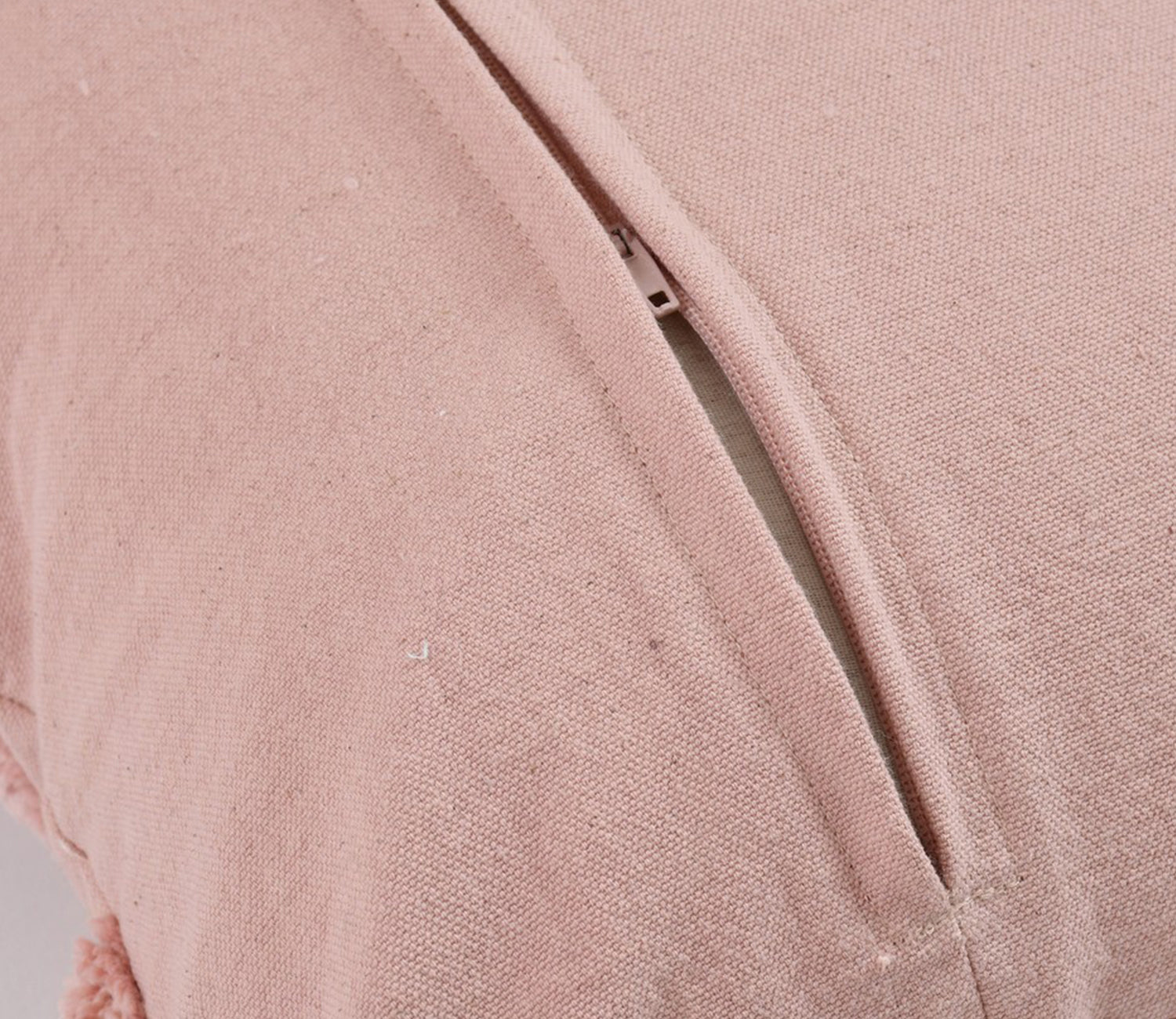 Pink Cushion Cover with Tassels | 40x40cm | Tufted Cotton | Boho Style-3