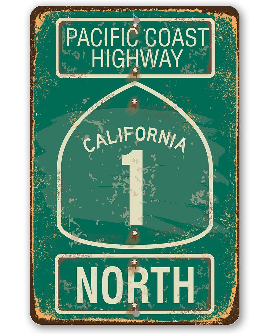 Pacific Coast Highway California 1 - Metal Sign