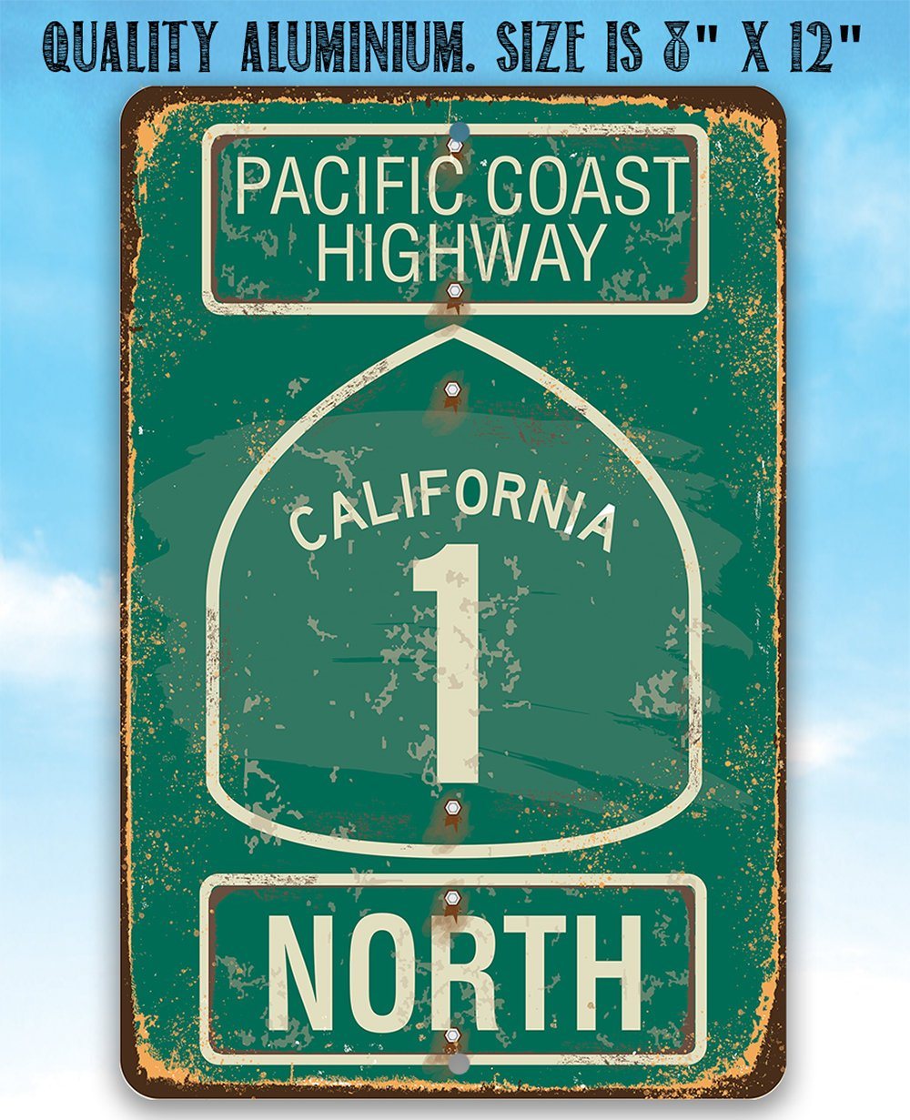 Pacific Coast Highway California 1 - Metal Sign