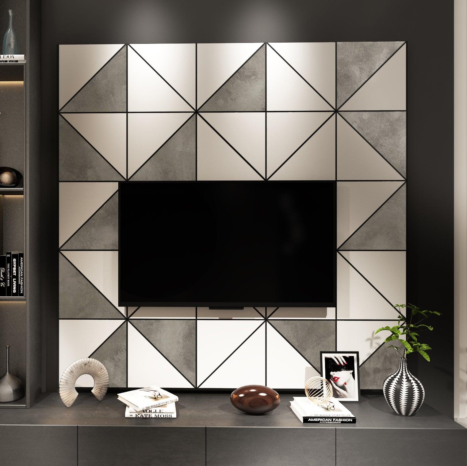 White and Concrete Decorative Panels - PRHOMZ