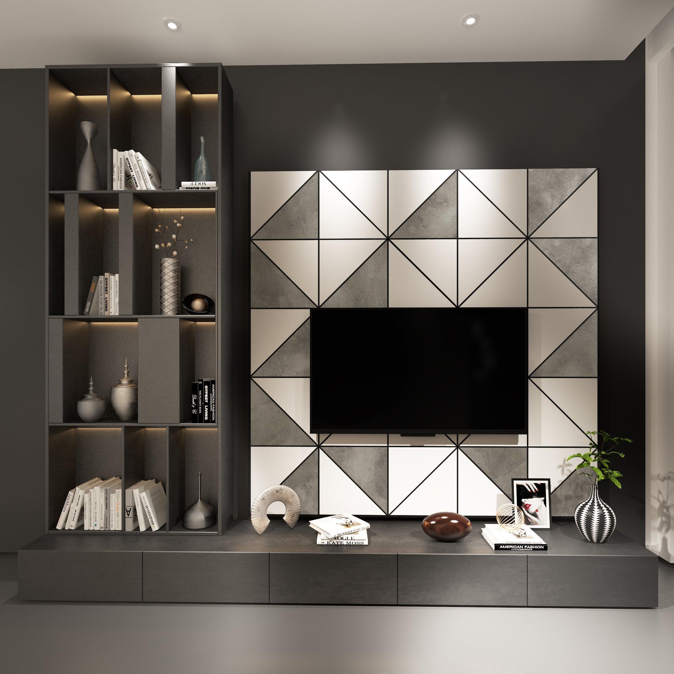 White and Concrete Decorative Panels - PRHOMZ