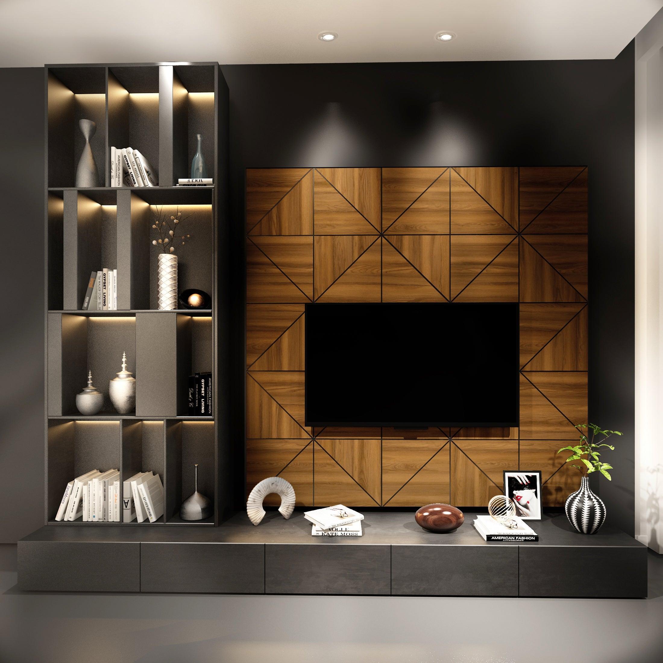 Dark Wood 3D Wall Panels - PRHOMZ