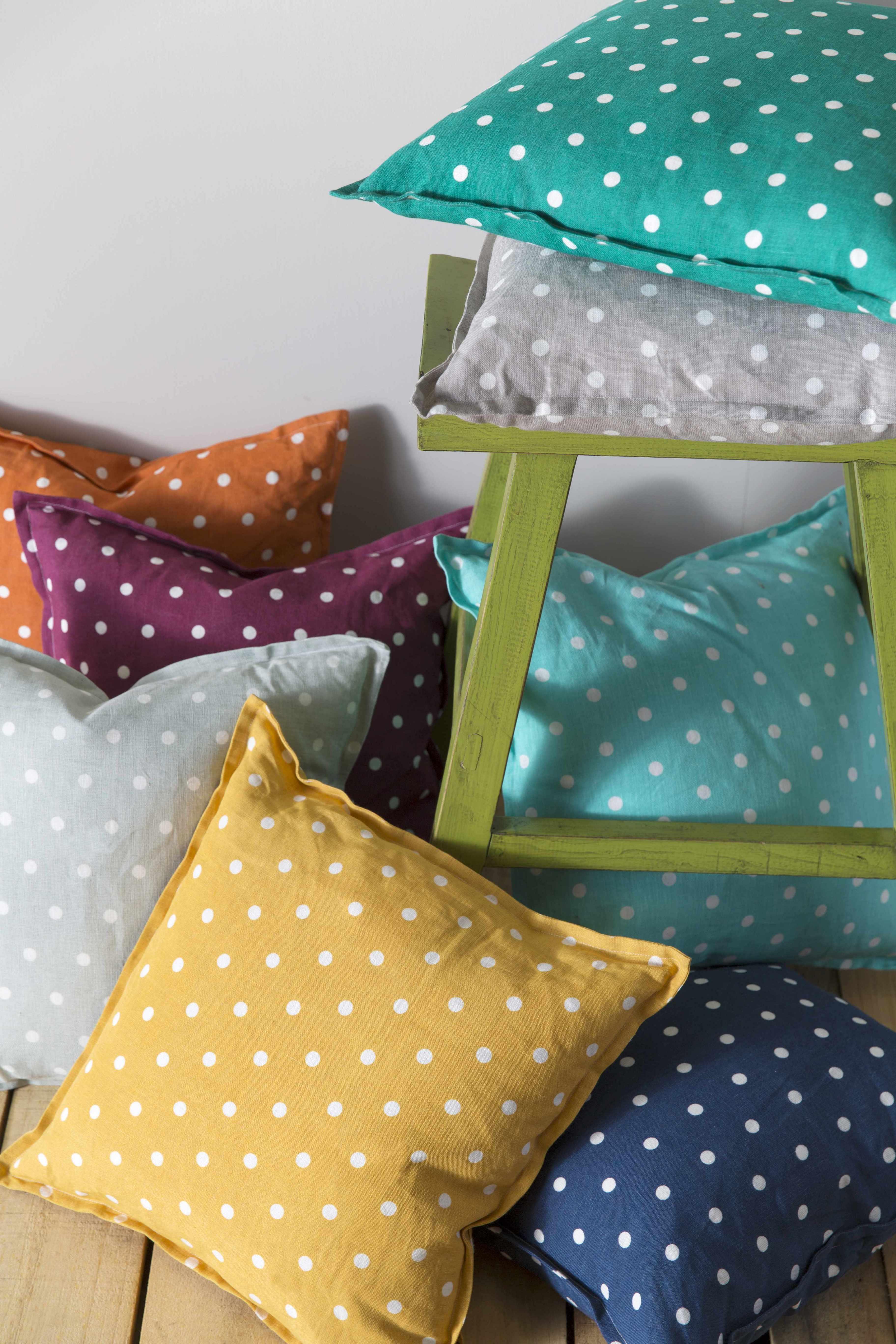 Glendenning Gray Polka Dot Pillow - Clearance - PRHOMZ