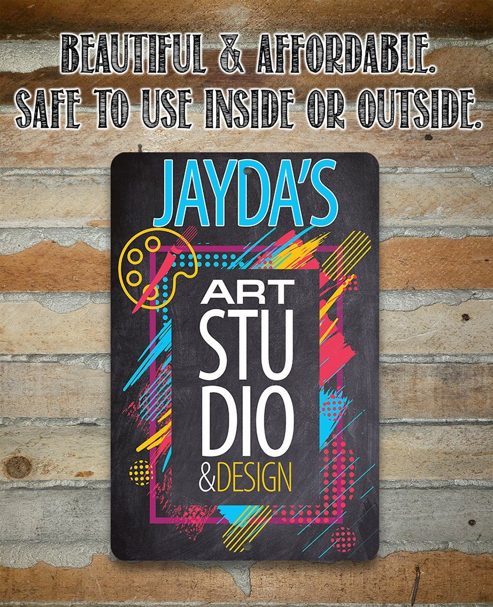 Personalized - Art Studio - Metal Sign