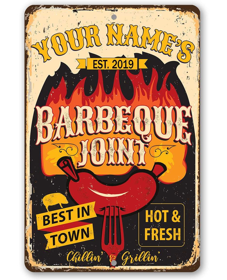 Personalized - BBQ Joint - Metal Sign