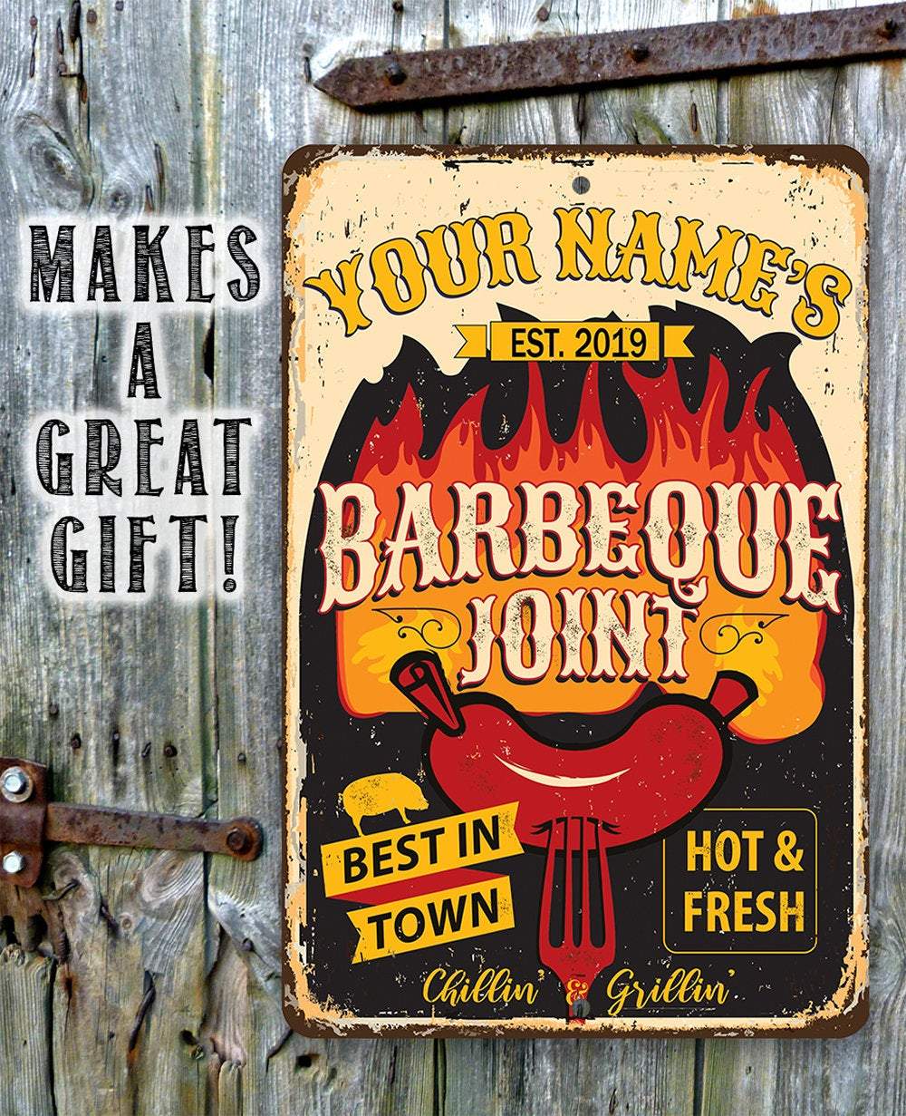 Personalized - BBQ Joint - Metal Sign