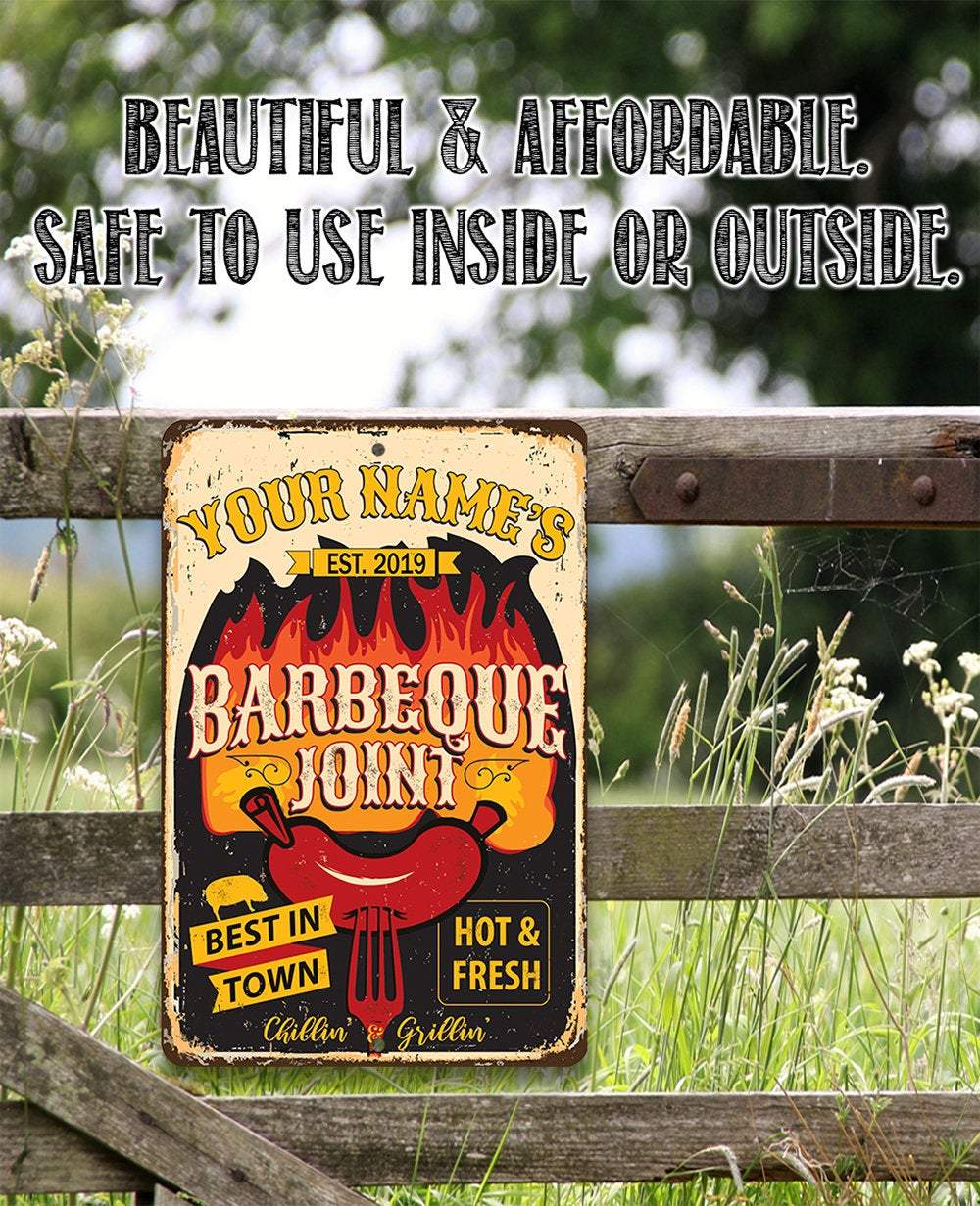 Personalized - BBQ Joint - Metal Sign