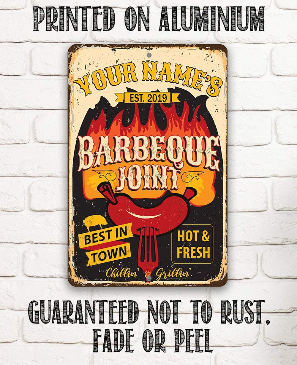 Personalized - BBQ Joint - Metal Sign