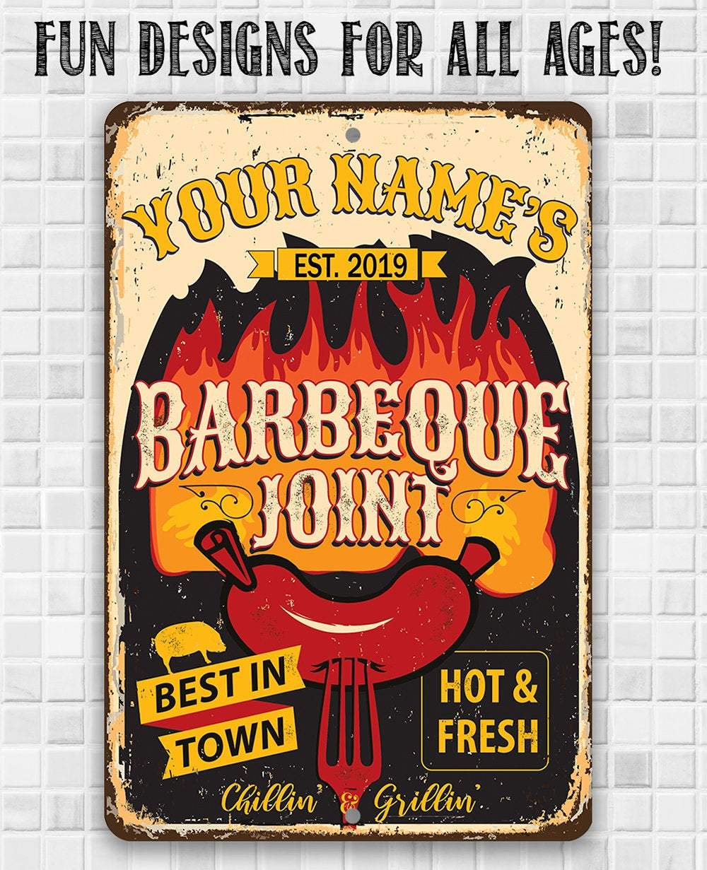 Personalized - BBQ Joint - Metal Sign