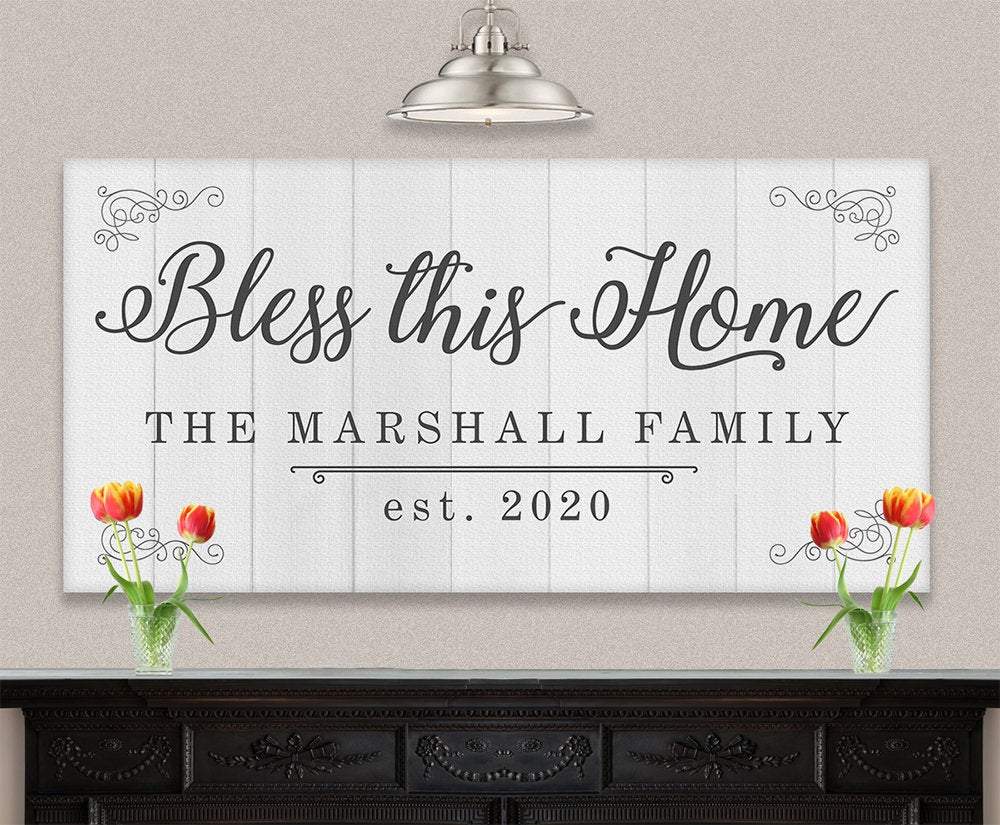 Personalized - Bless This Home - Canvas