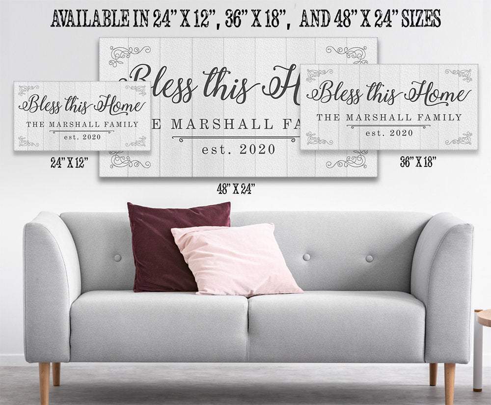 Personalized - Bless This Home - Canvas