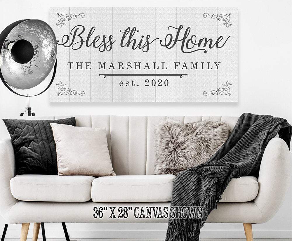 Personalized - Bless This Home - Canvas