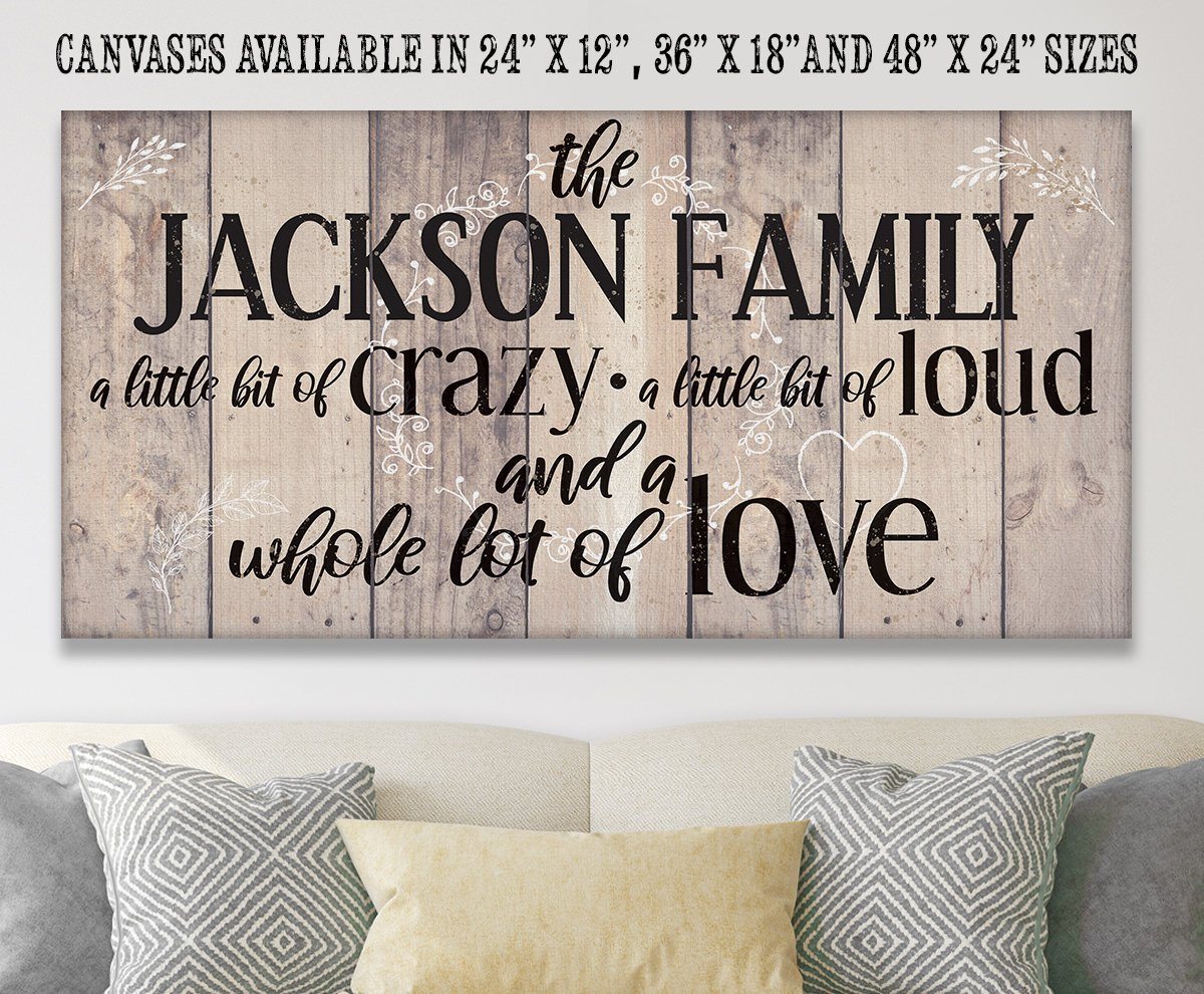 Personalized - Family A Little Bit Of Crazy - Canvas