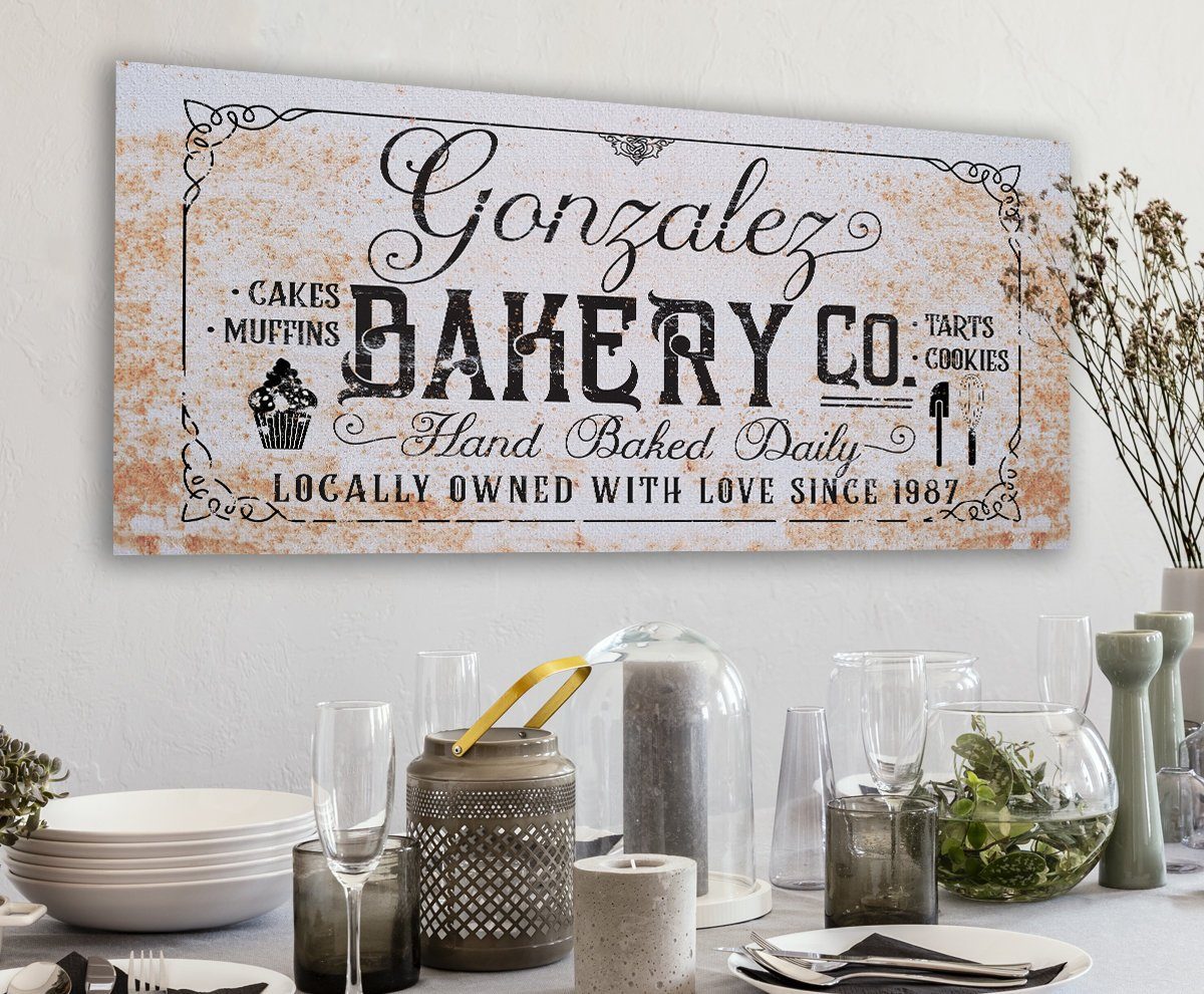 Personalized - Family Name Bakery - Canvas