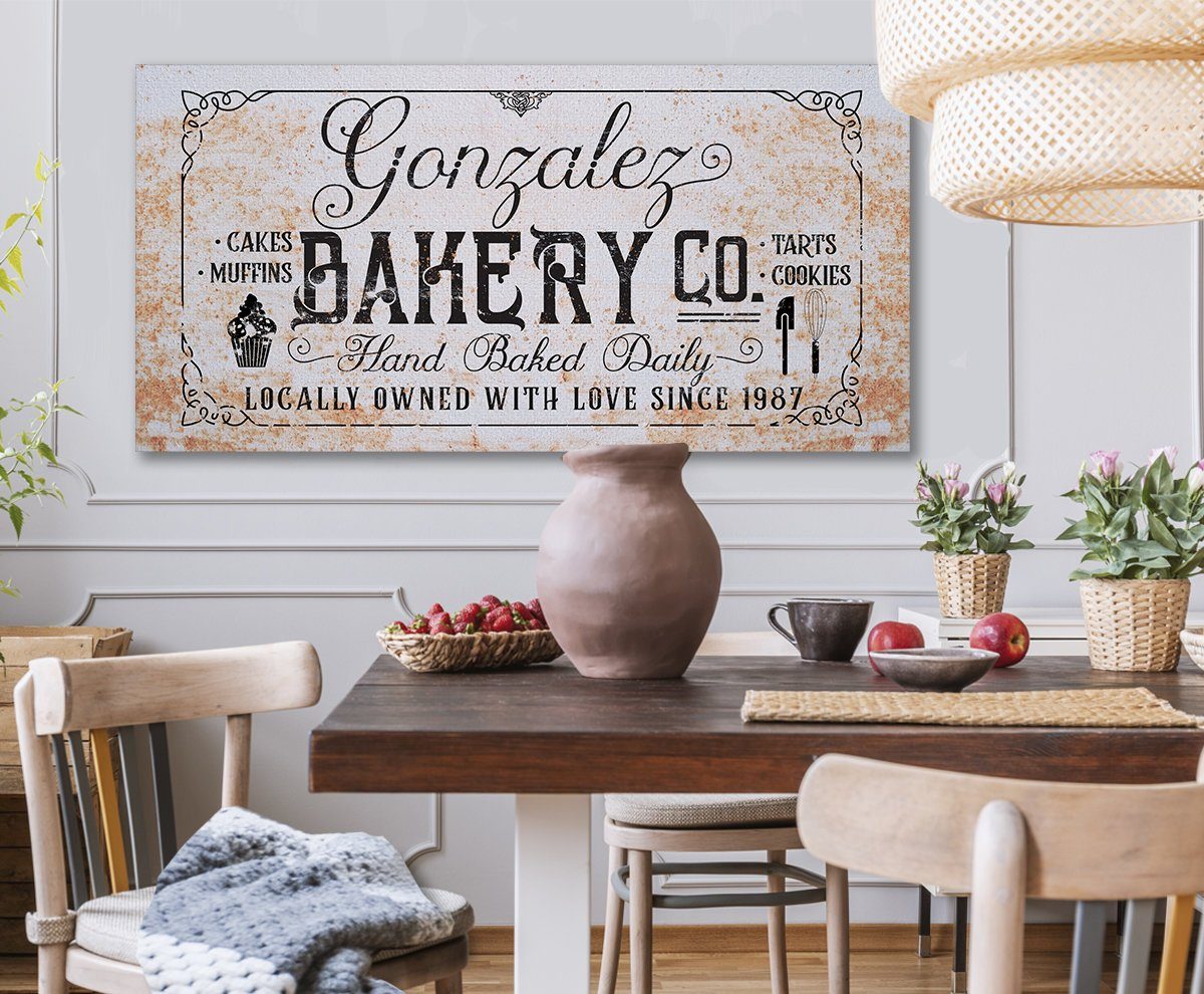 Personalized - Family Name Bakery - Canvas