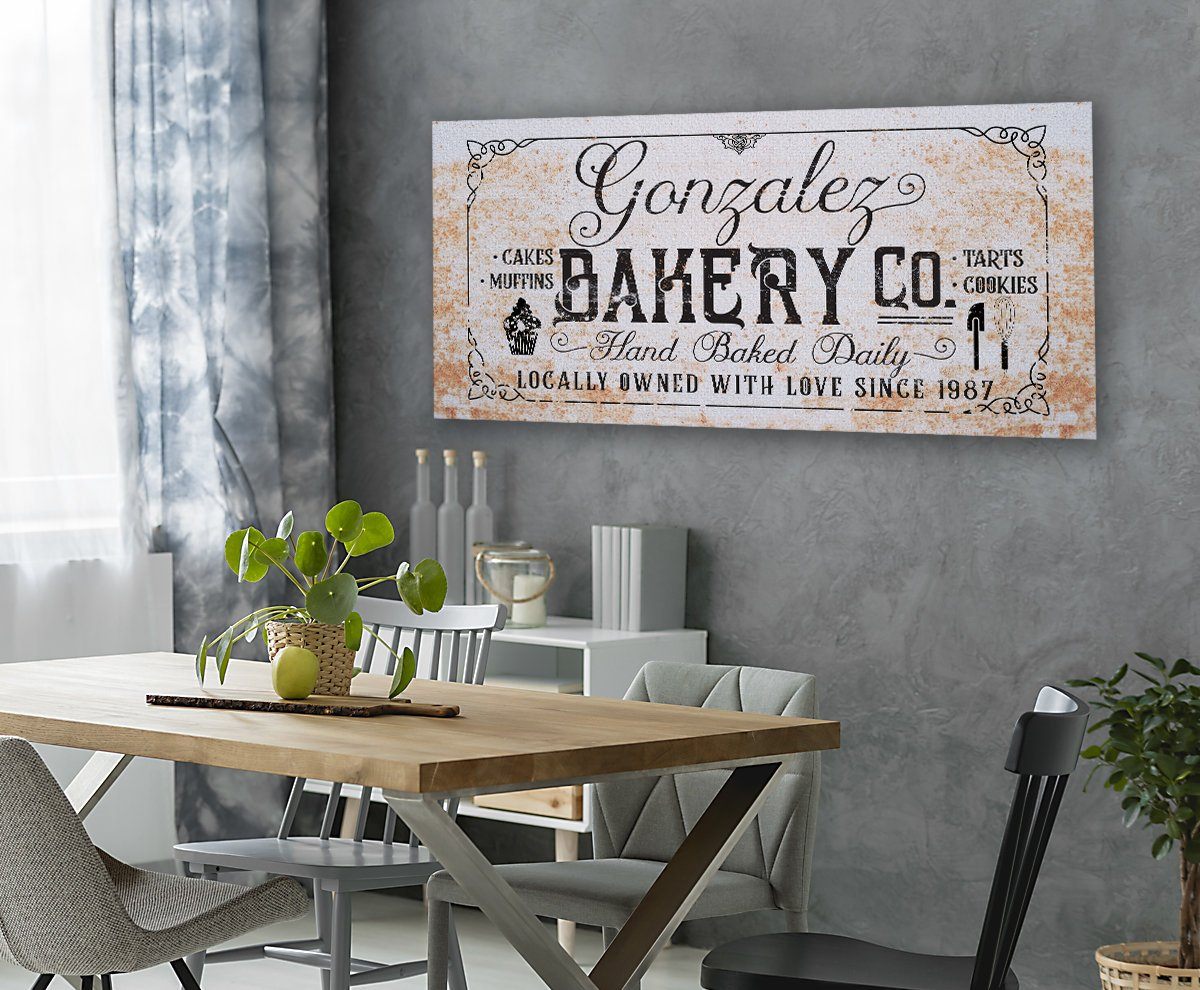 Personalized - Family Name Bakery - Canvas