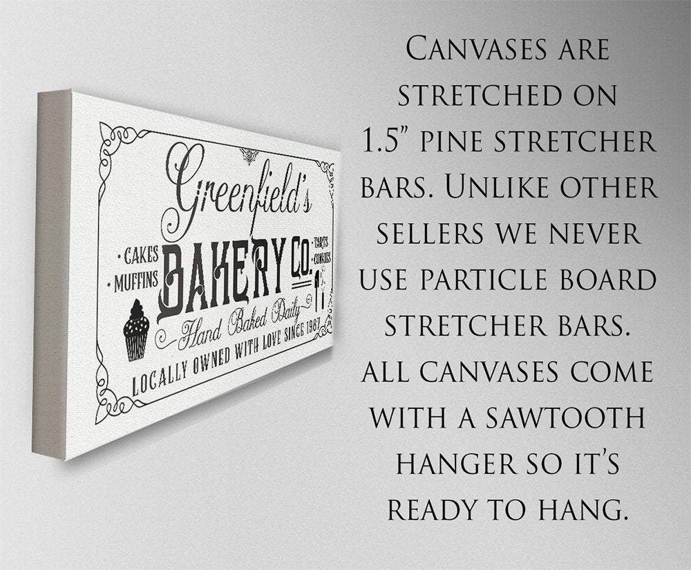 Personalized - Family Name Bakery - Canvas