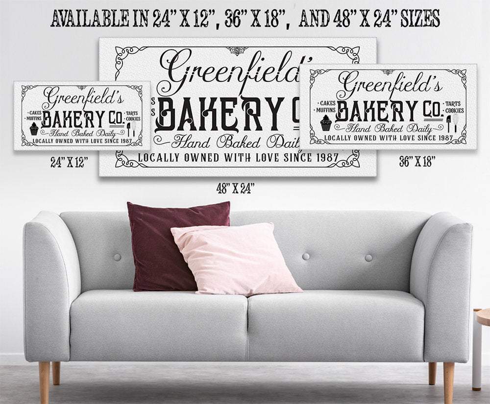Personalized - Family Name Bakery - Canvas
