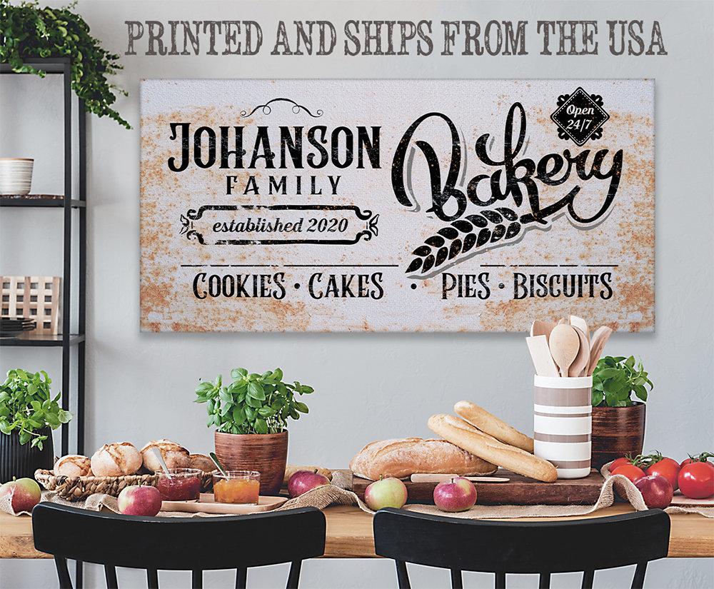 Personalized - Family Name Bakery - Canvas