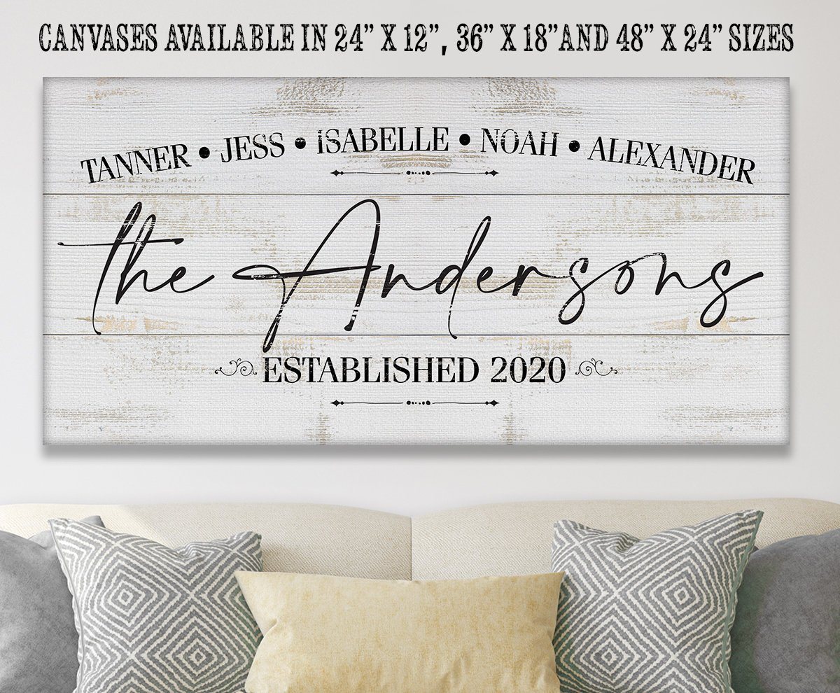 Personalized - Family Name - Canvas