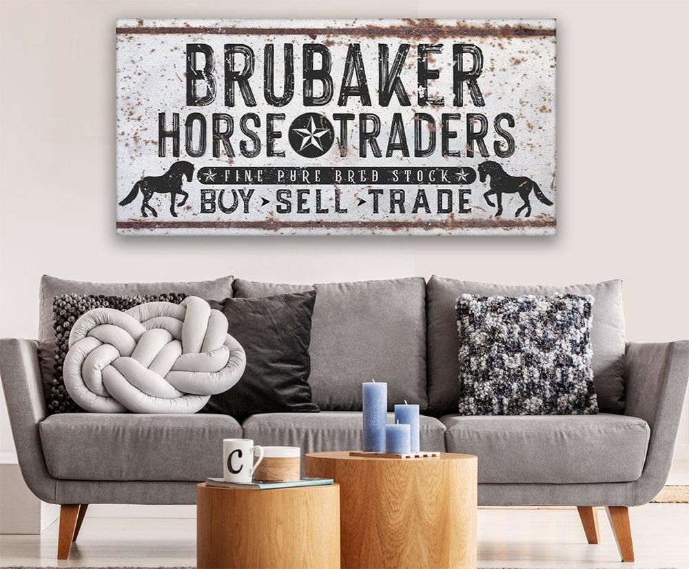 Personalized - Family Name Horse Market - Canvas