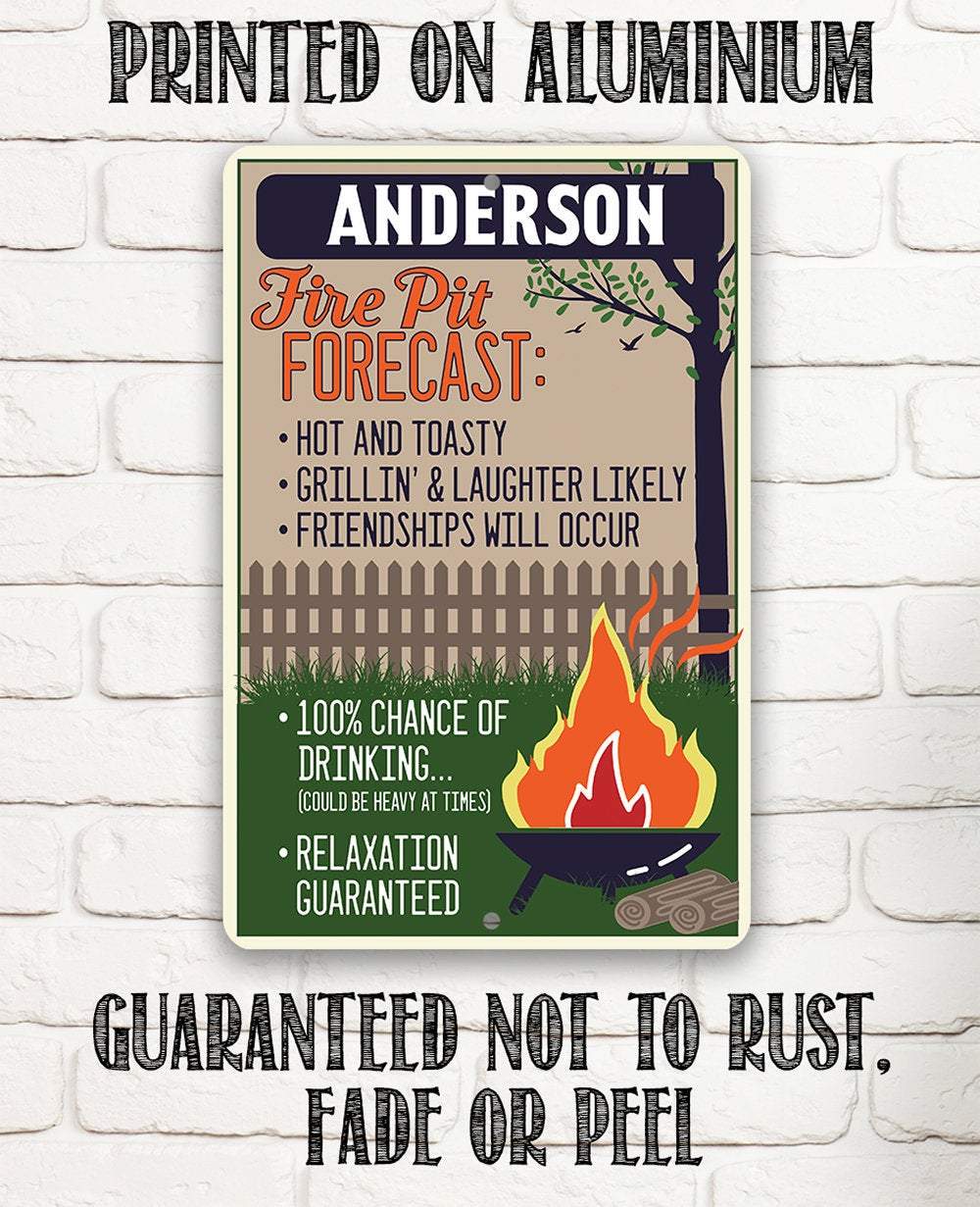 Personalized - Firepit - Metal Sign