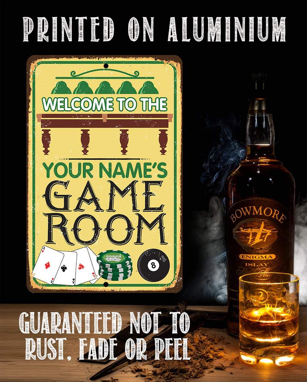 Personalized - Game Room Play Nice - Metal Sign