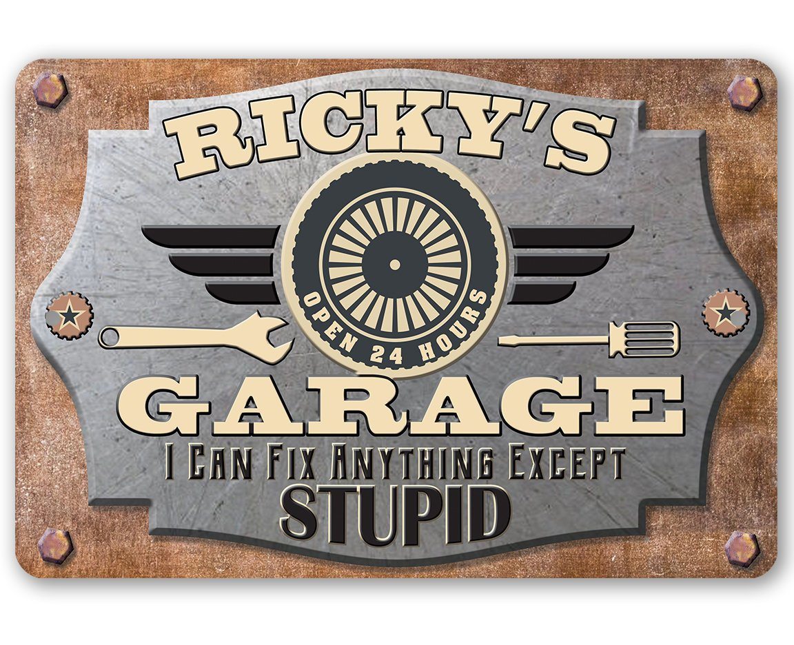 Personalized - Garage Workshop - Metal Sign