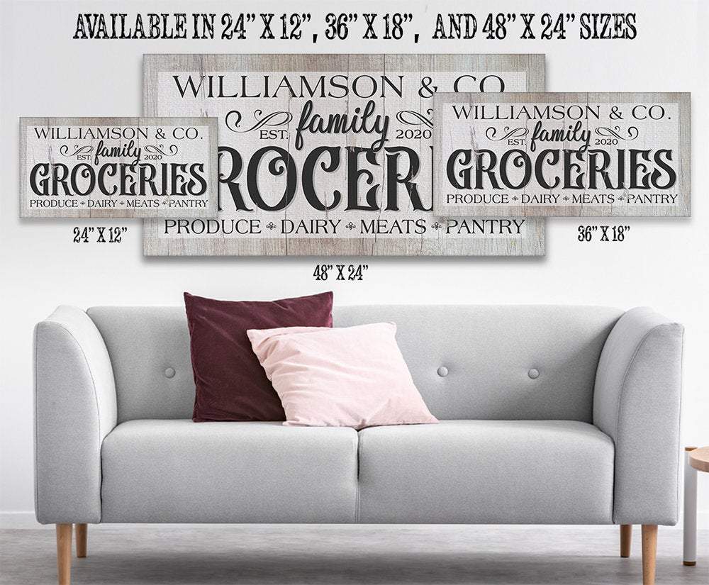 Personalized - Groceries - Canvas