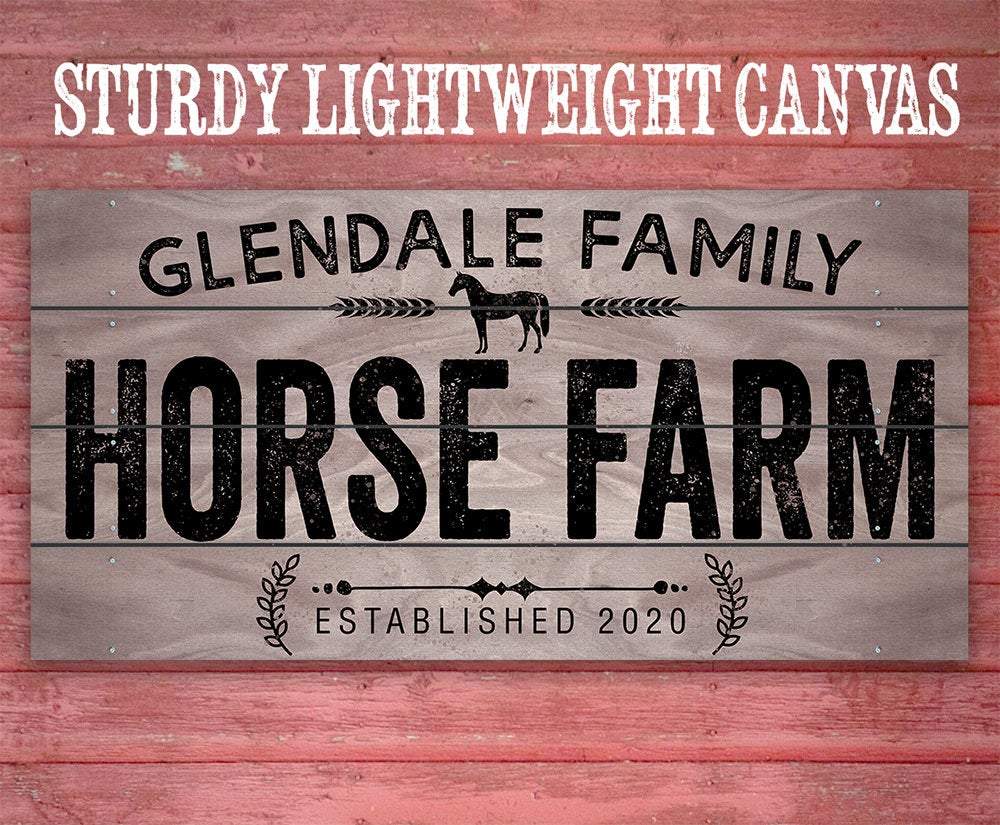 Personalized - Horse Farm - Canvas