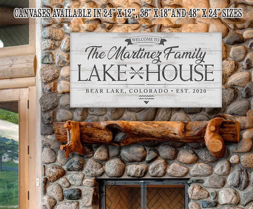 Personalized - Lake House - Canvas