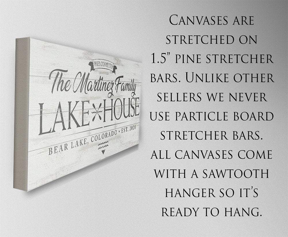 Personalized - Lake House - Canvas