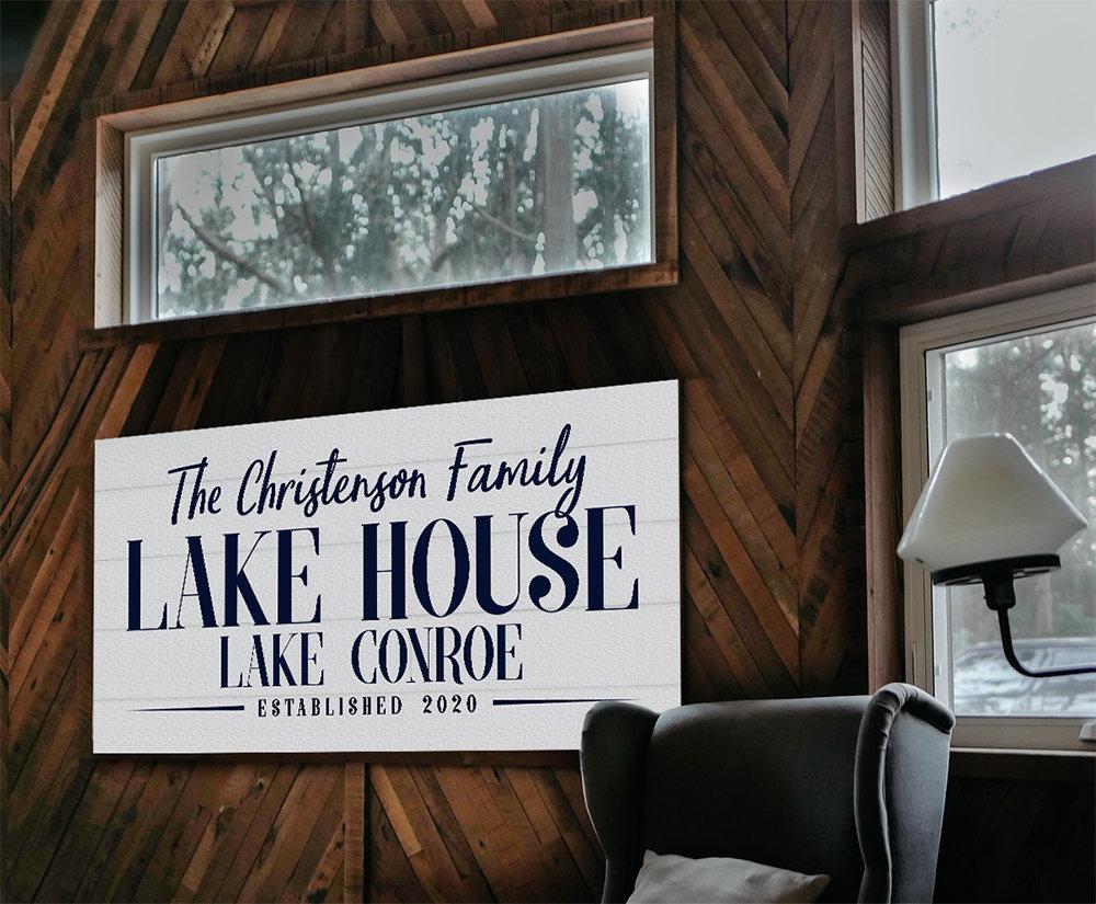 Personalized - Lake House - Canvas