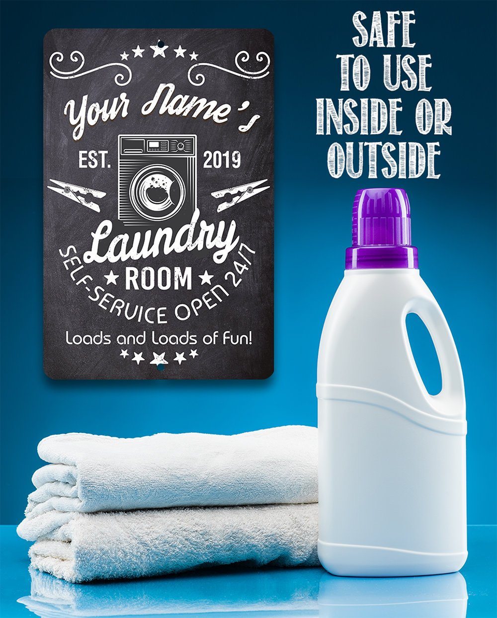 Personalized - Laundry - Metal Sign