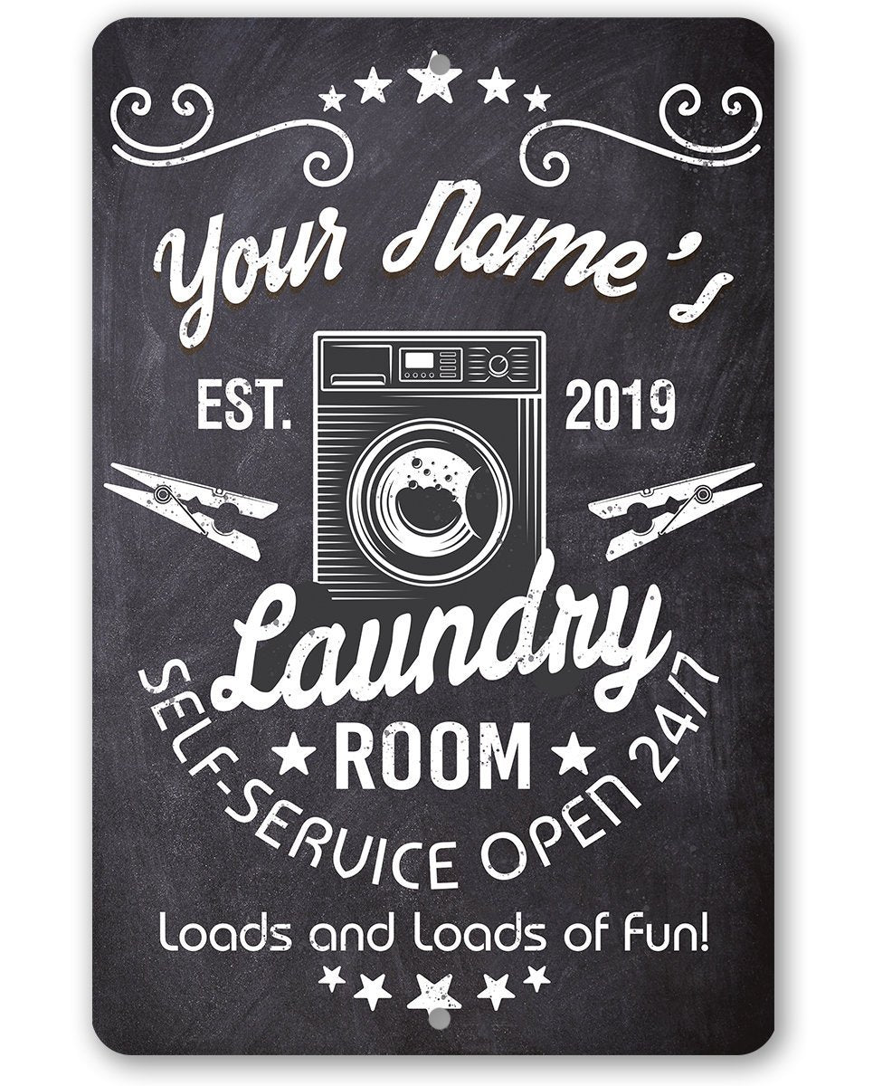 Personalized - Laundry - Metal Sign