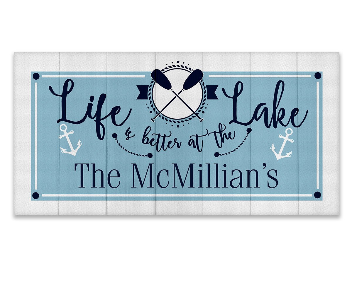 Personalized - Life is Better At The Lake - Canvas