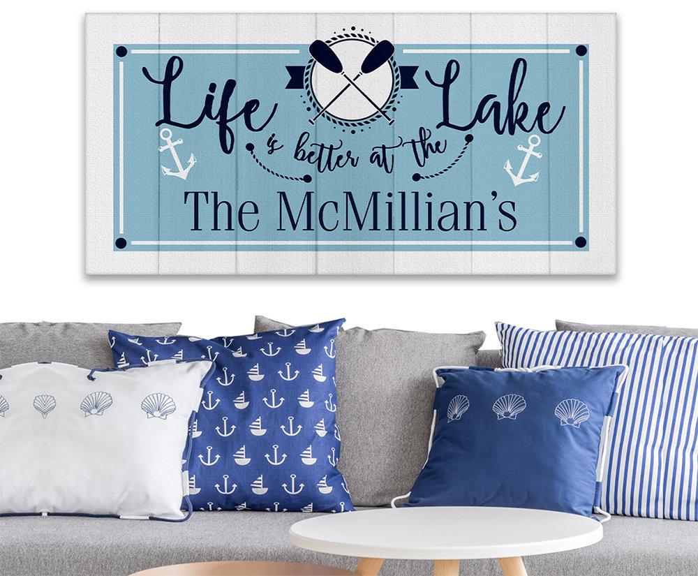 Personalized - Life is Better At The Lake - Canvas