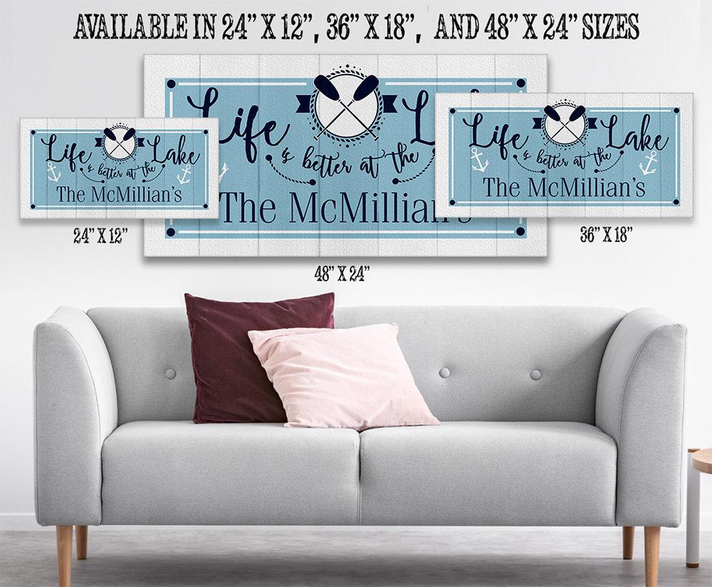 Personalized - Life is Better At The Lake - Canvas