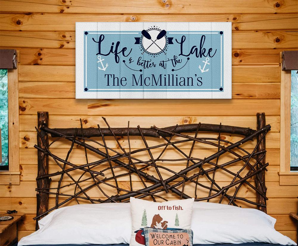 Personalized - Life is Better At The Lake - Canvas