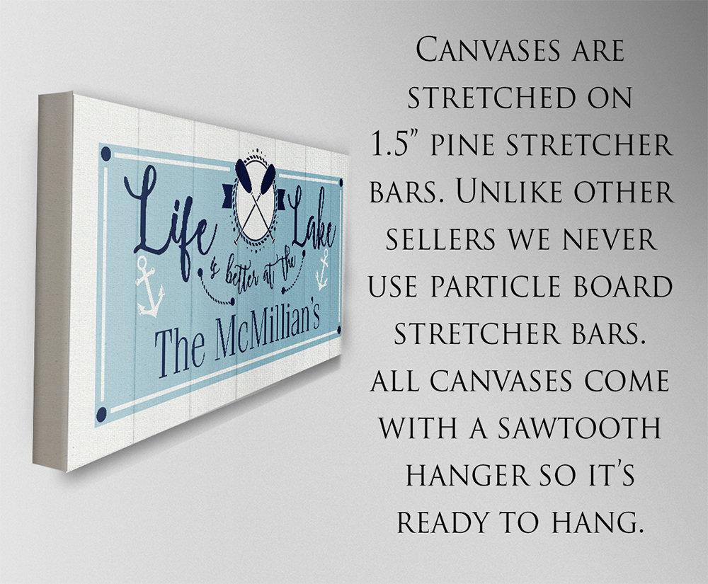 Personalized - Life is Better At The Lake - Canvas