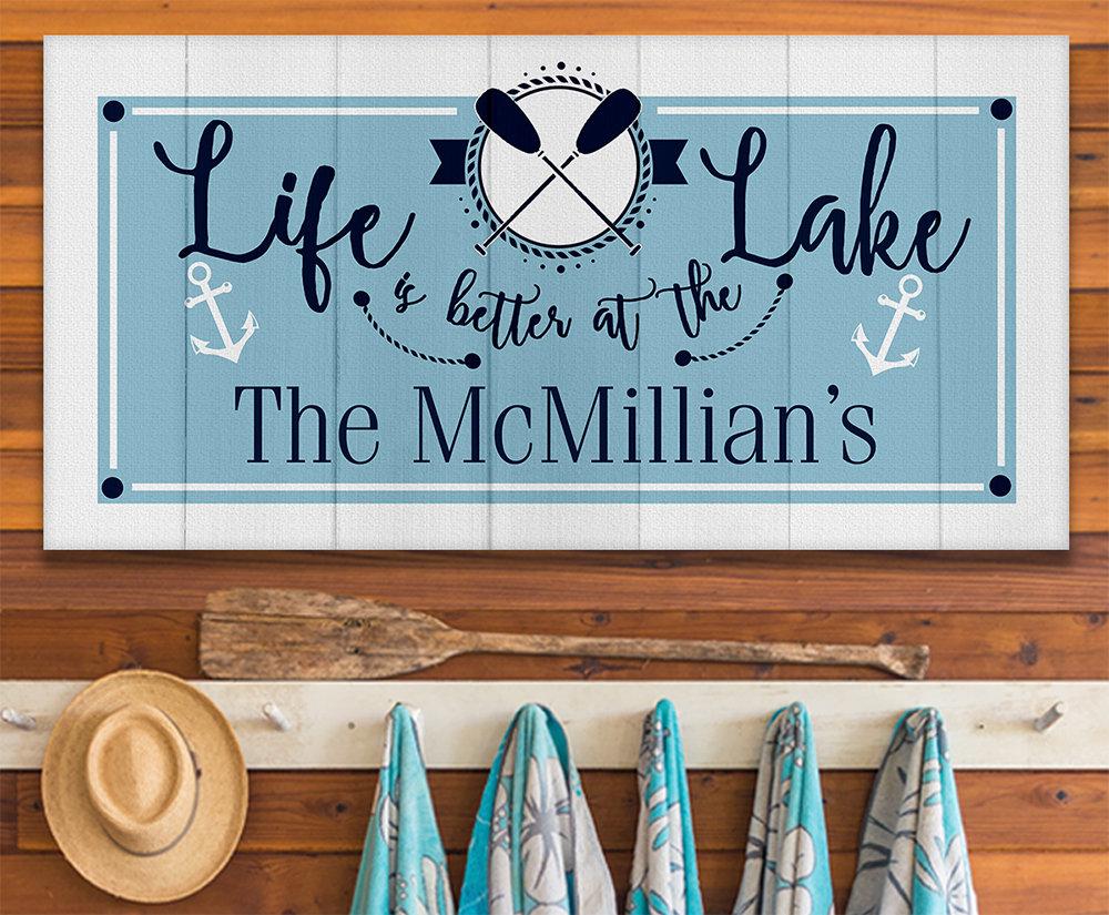 Personalized - Life is Better At The Lake - Canvas