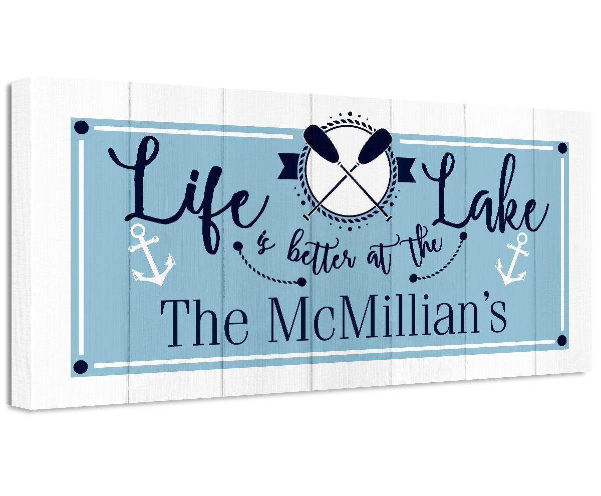 Personalized - Life is Better At The Lake - Canvas