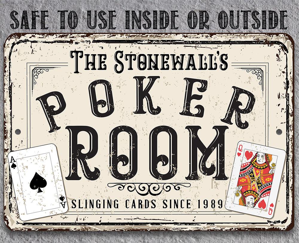 Personalized - Poker Room - Metal Sign