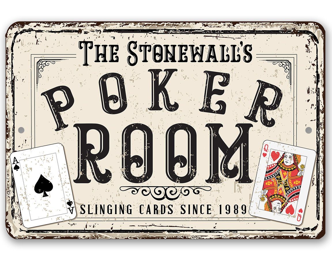 Personalized - Poker Room - Metal Sign