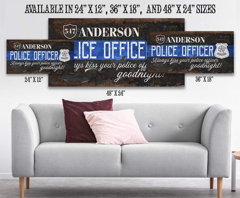 Personalized - Police Officer - Canvas