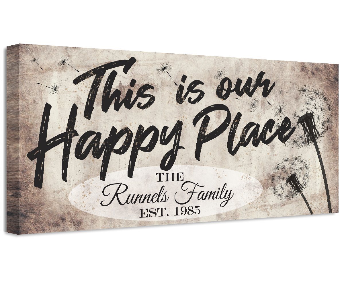 Personalized - This Is Our Happy Place - Canvas