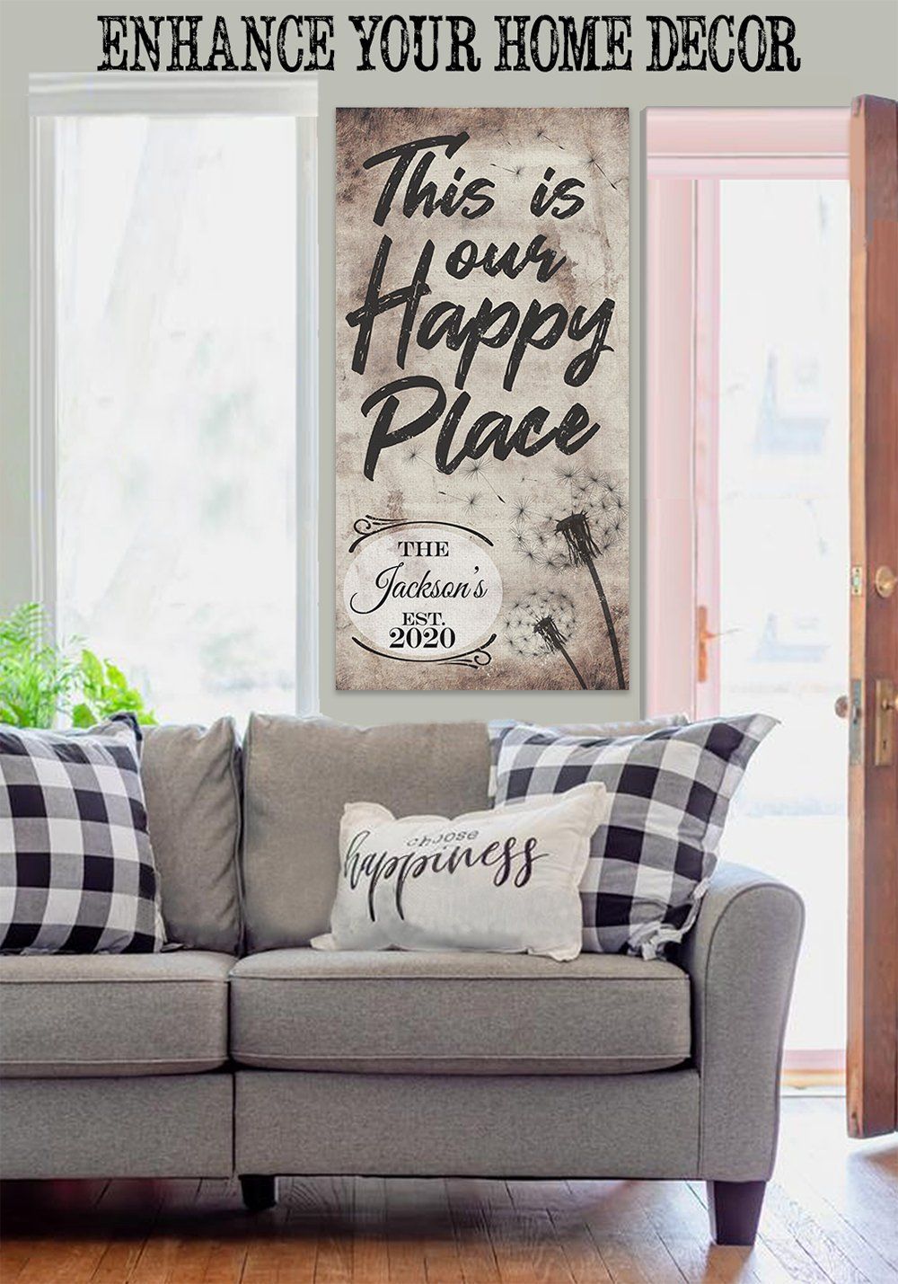 Personalized - This Is Our Happy Place - Vertical - Canvas