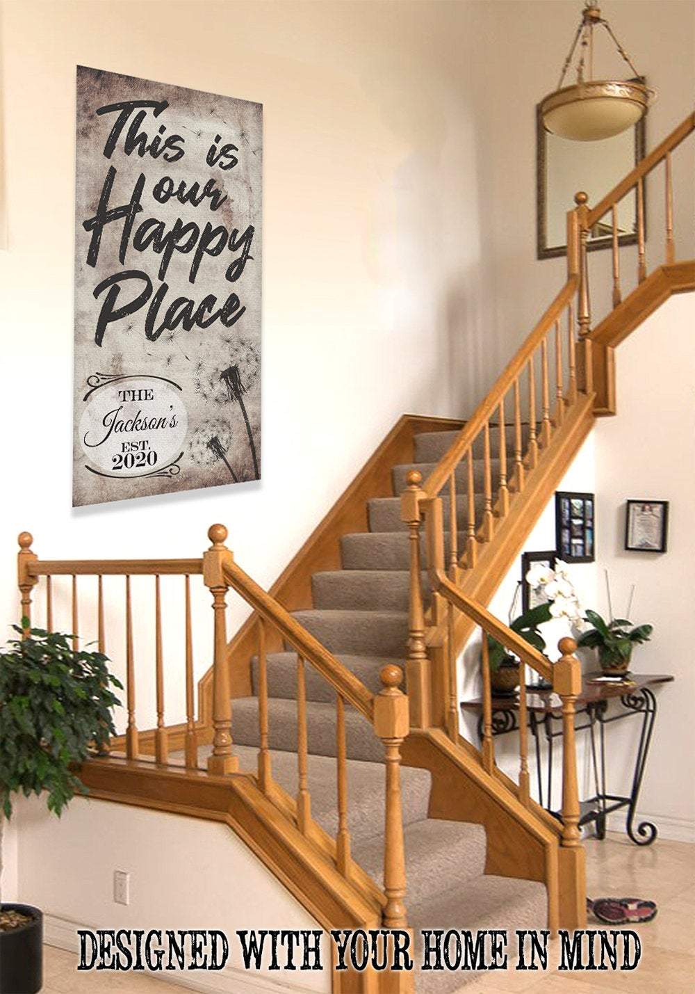 Personalized - This Is Our Happy Place - Vertical - Canvas