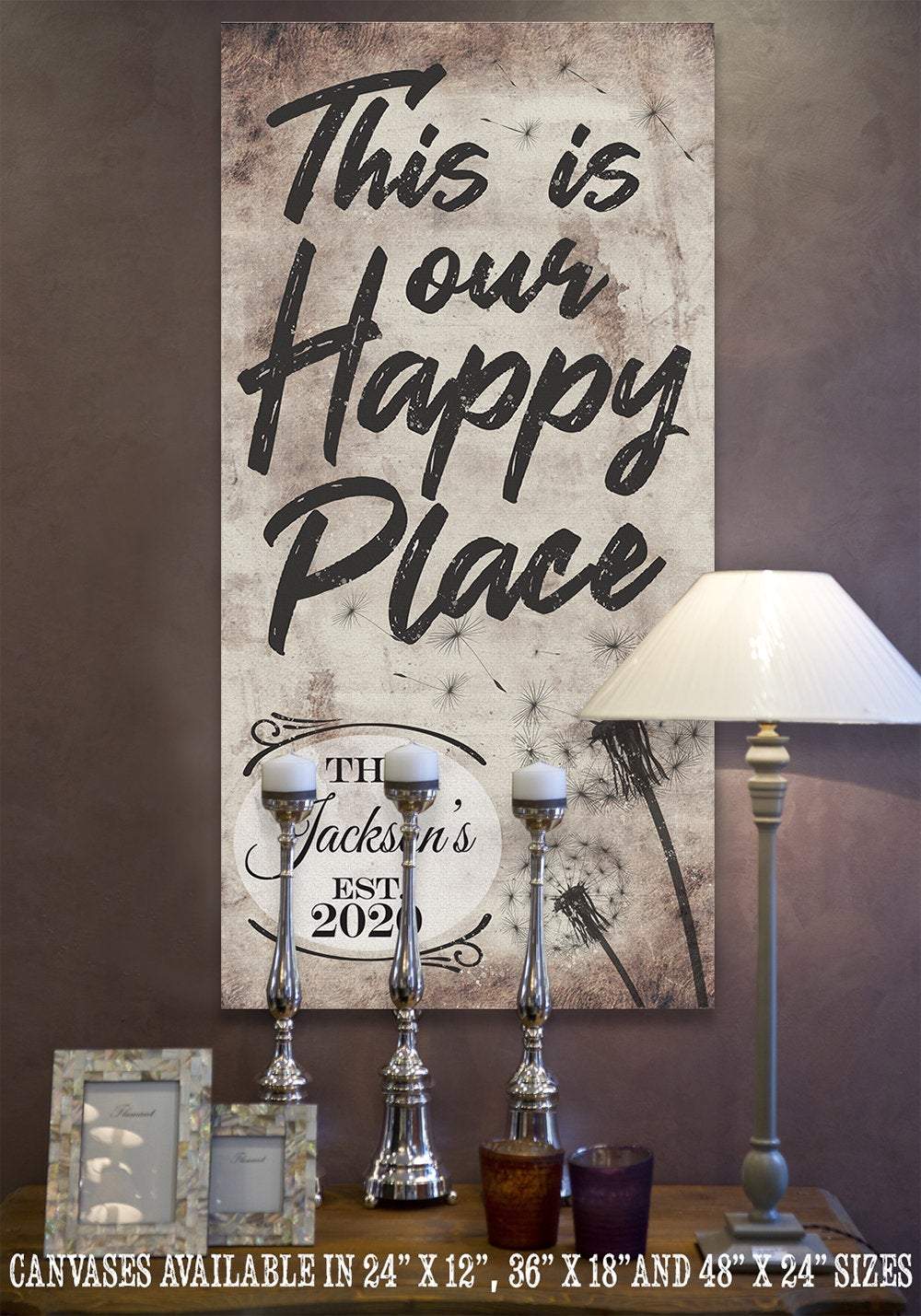 Personalized - This Is Our Happy Place - Vertical - Canvas